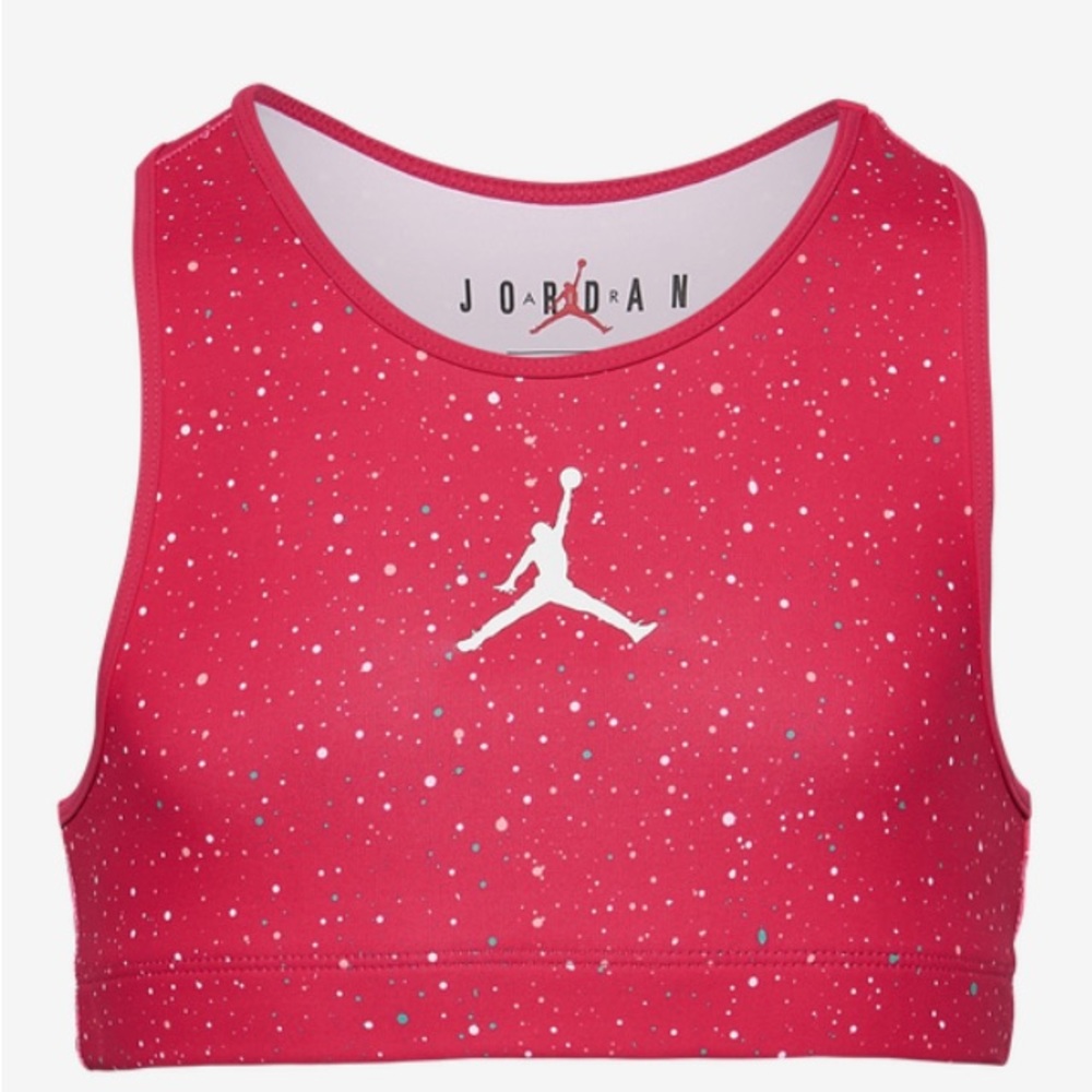 NWT JORDAN JUMPMAN pink sport bra / teens /Size Small 8-10 yrs